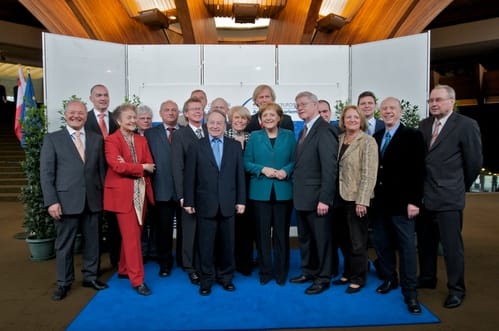 Bundeskanzlerin Merkel mit der Deutschen Delegation in Strassburg